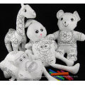 DIY Various Washable Reusable Kids Children Doodle Graffiti Blank Stuffed Doll Toy